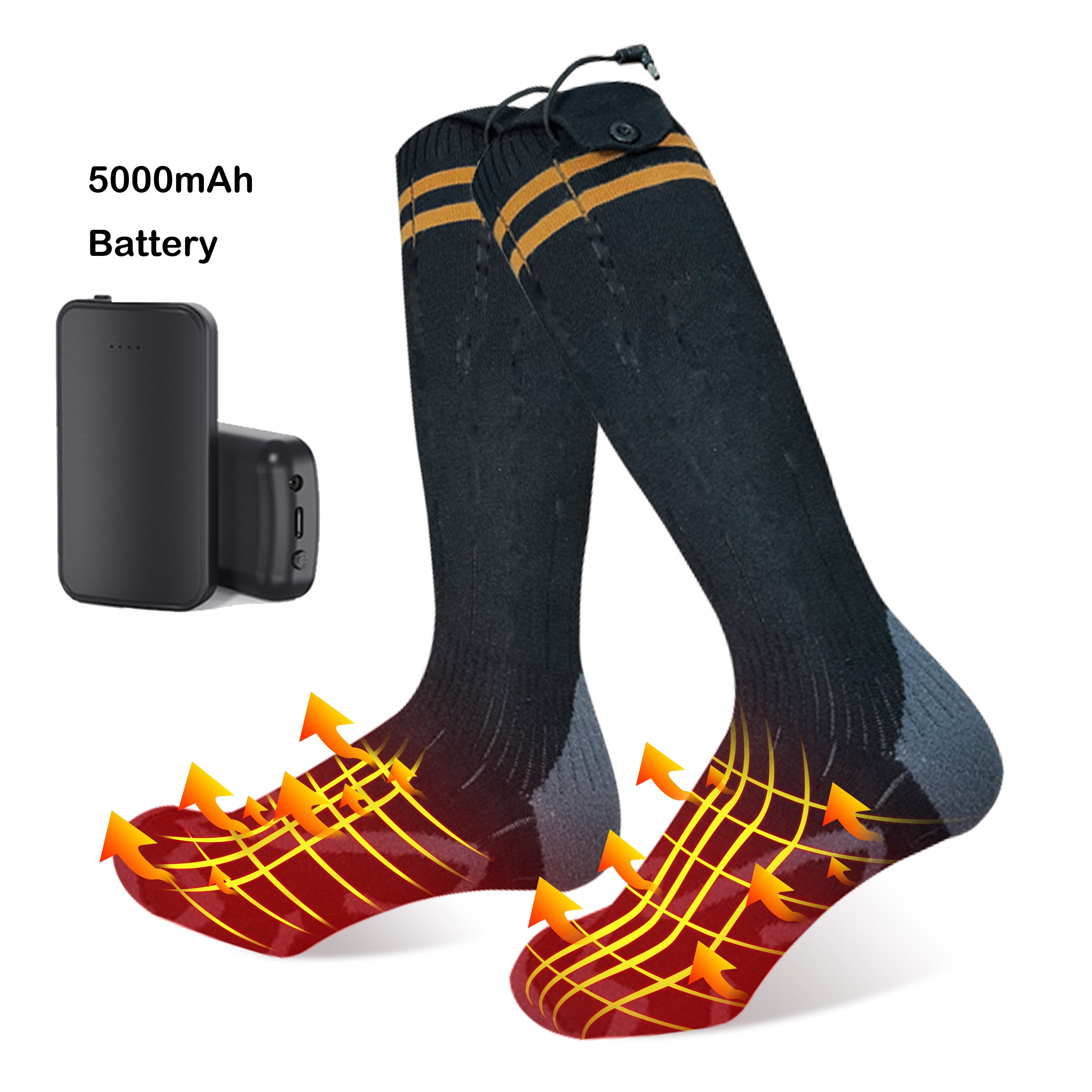 WZCPCV Rechargeable Electric Heated Socks for Men Women with