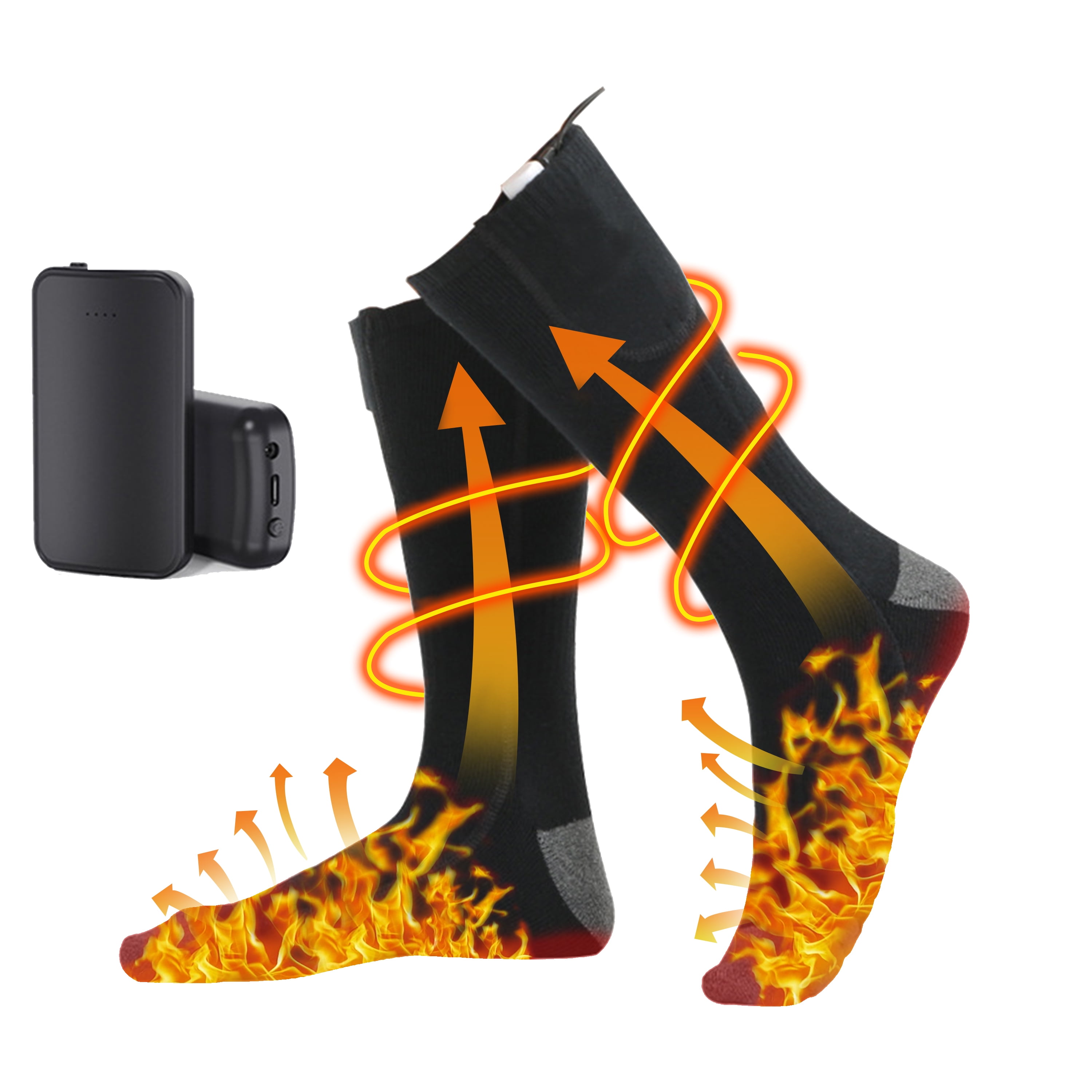 WZCPCV Rechargeable Heated Socks for Men Women 4000mAh,Foot Warmer