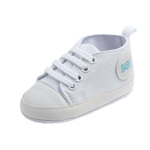 WZEIIOT Baby Boys Athletic High Canvas Shoes Casual Letter Print Soft Sole Walking Sneakers
