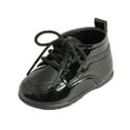 thumbnail image 1 of WZEIIOT Baby Boys First Walking Non-Skid Shoes Unisex Soft Sole Lace Up Leather Sneakers, 1 of 6