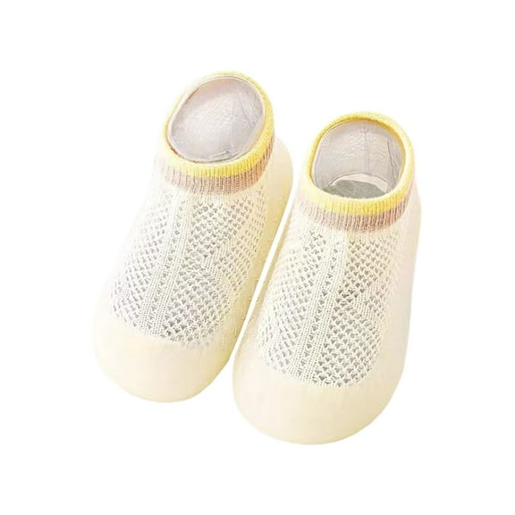 WZEIIOT Baby Boys Sneakers Soft Sole Non- Spring Summer Thin Breathable Mesh First Walking Shoes Toddlers Boys Girls Indoor Lightweight Comfortable Sock Shoes Us Size:4