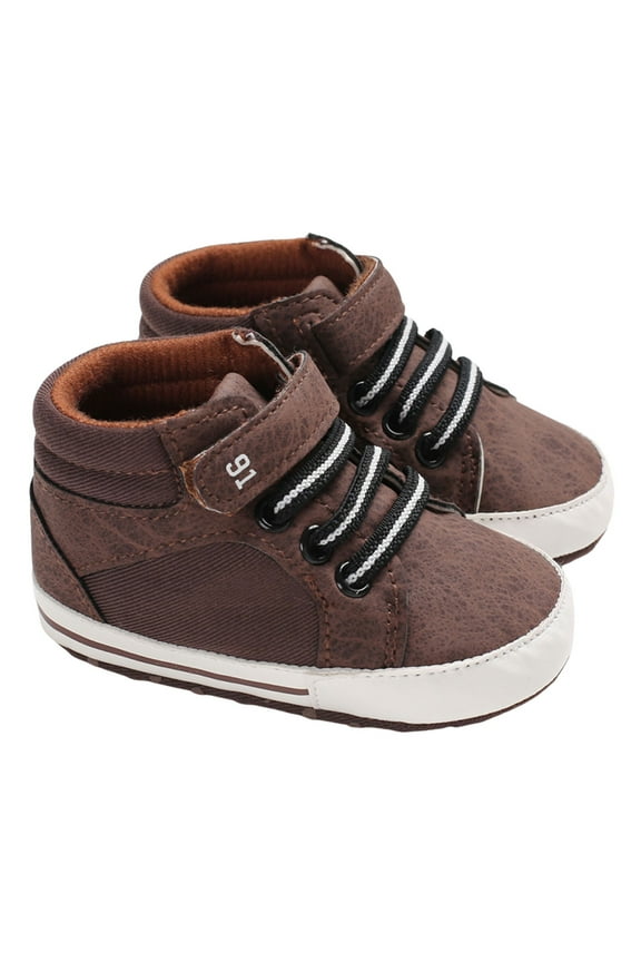 Baby Boys Sneakers Spring Autumn Soft Sole Color Block High Top Casual First Shoes Learning Walking Shoes Boys Girls Lightweight Breathable Comfy Athletic Footwears Us Size:5