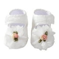 thumbnail image 1 of WZEIIOT Baby Girls First Walking Shoes Flower Bow Decoration Lightweight Walking Sneakers, 1 of 4