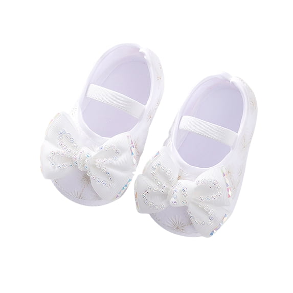 WZEIIOT Baby Girls Rhinestone First Walking Shoes Sporty Active Soft Sole Shoes with Elastic Straps