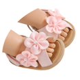 thumbnail image 1 of WZEIIOT Baby Girls Sandals Soft Sole Flower Straps Breathable Open Toe Summer Walking Shoes, 1 of 9