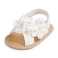 thumbnail image 1 of WZEIIOT Baby Girls Sandals Soft Sole Flower Straps Breathable Open Toe Summer Walking Shoes, 1 of 9