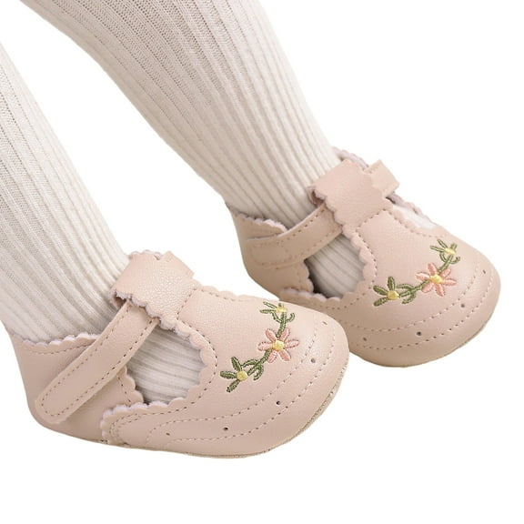 WZEIIOT Baby Girls Sandals Summer Casual Prewalker With Floral Embroidery Infants Boys And Girls Soft Sole Casual Comfy Lightweight Close Toe Sandals