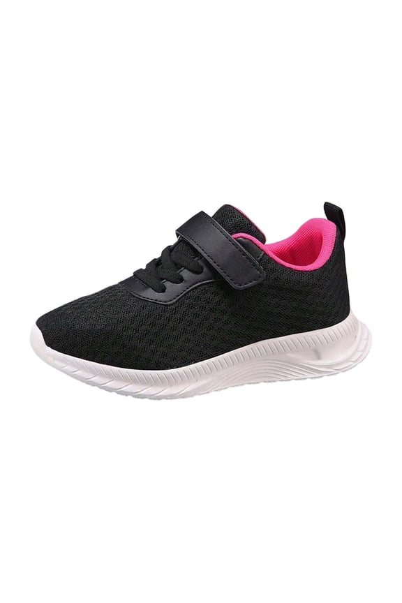 Boys Athletic Solid Running Shoes Casual Breathable Soft Sole Platform Mesh Sneakers