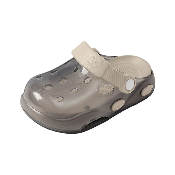WZEIIOT Girls Solid Jelly Slippers Casual Beach Breathable Non- Soft Sole Garden Clogs