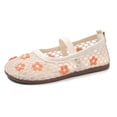 thumbnail image 1 of WZEIIOT Girls Summer Sneakers Breathable Mesh Flower Embroidered Soft Sole Flat Dance Shoes, 1 of 6