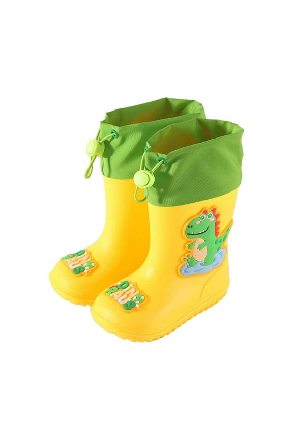 Toddler Boys Boots Cute Cartoon Bunny Print Non Comfortable Rain Boots Kids Baby Boys Girsl Outdoor Play Summer Waterproof Boots