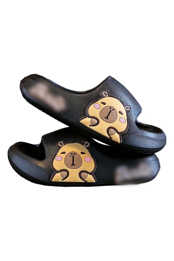 Toddler Boys Slide Sandals Cartoon Capybara Comfortable Bathroom Shower Slipper Thick Sole Non- Summer Pool Beach Shoes For Kids Boys Girls