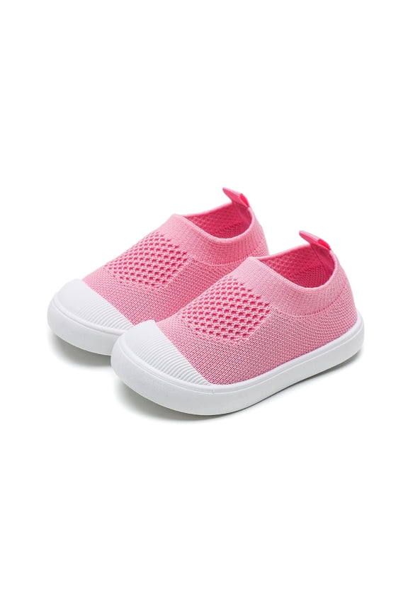 Toddler Boys Sneakers First Walking Fly Weave Breathable Non Soft Sole Sock Shoes Us Size:8M