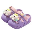 thumbnail image 1 of WZEIIOT Toddler Girl Garden Clogs Shoes Kawaii Cartoon Anti- Cozy Hole Shaped Shoes With Cute 3D Print Soft Indoor Outdoor Beach Pool Slippers Casual Princess Sandals Us Size:11.5, 1 of 4