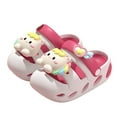 thumbnail image 1 of WZEIIOT Toddler Girl Garden Clogs Shoes Kawaii Cartoon Anti- Cozy Hole Shaped Shoes With Cute 3D Print Soft Indoor Outdoor Beach Pool Slippers Casual Princess Sandals Us Size:6.5, 1 of 4