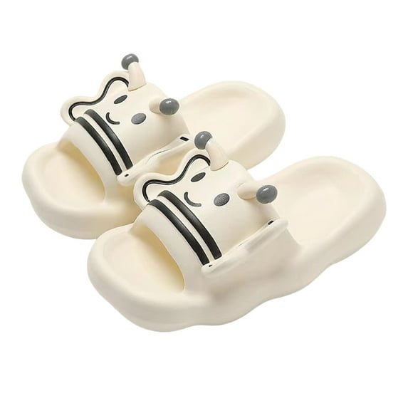 WZEIIOT Toddler Girls Cute Slide Sandals Thick Sole Non- Bathroom Shower Slippers Funny Cartoon Bee Outdoor Cozy Sandals Lightweight Breathable Footwear Shoes Us Size:13.5
