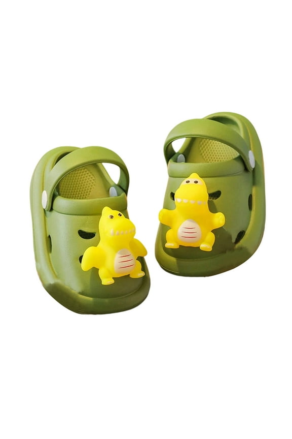 Toddler Girls Garden Clogs Shoes Cartoon Thick Soled Non Cute Slippers With Soft Soles Breathable Lightweight Closed Toe Sandal Beach Hole Shaped Shoes Us Size:6M