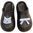 thumbnail image 1 of WZEIIOT Toddler Girls Garden Clogs Shoes Kawaii Cartoon Cat Design Closed Toe Shoes Beach Pools Slippes Kids Non Breathable Soft Comfortable Casual -On Hole Shaped Shoes Us Size:2, 1 of 8