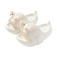 thumbnail image 1 of WZEIIOT Toddler Girls Kawaii Slide Sandals Cartoon Little Swan Design Indoor Non- Slippers Kids Soft Comfy Lightweight Breathable Home Bathroom Shower Footwear Us Size:9.5, 1 of 3