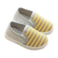 thumbnail image 1 of WZEIIOT Toddler Girls Slip-On Sneakers Spring Autumn Classic Fashion Shoes With Striped Soft Soles Kids Comfortable Low Top Sneakers, 1 of 3