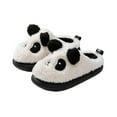 thumbnail image 1 of WZEIIOT Toddler Girls Slippers Cartoon Bear Panda Design Winter Velvet Warm House Shoes Unisex Cozy Cute Anti Fuzzy Slippers Us Size:12, 1 of 4