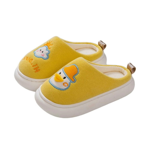 WZEIIOT Toddler Girls Slippers Cartoon Bunny Design Cute Winter Indoor Home Fuzzy Shoes Kids Anti- Warm Comfortable Plush Slippers Us Size:3