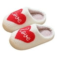 thumbnail image 1 of WZEIIOT Toddler Girls Slippers Winter Warm Anti Slip Toweling Footwear With Heart Embroidery Kids Girls Boys Cozy Home Use Shoes Us Size:2.5, 1 of 6