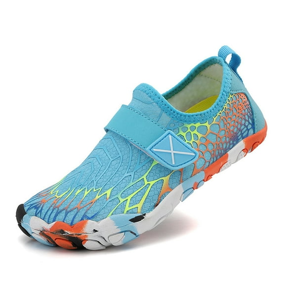 WZEIIOT Toddler Girls Water Shoes Comfortable Soft Soled Beach And Beach Wading Barefoot Shoes Kids Boys Girls Fashionable Outdoor Dual-Use Fitness Swimming Shoes