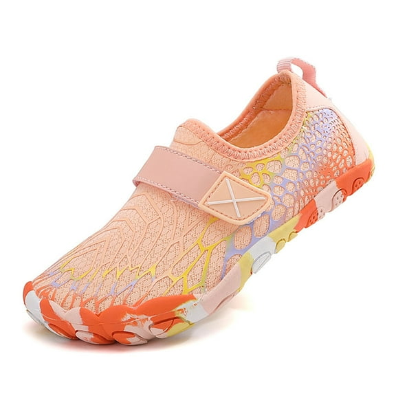 WZEIIOT Toddler Girls Water Shoes Comfortable Soft Soled Beach And Beach Wading Barefoot Shoes Kids Boys Girls Fashionable Outdoor Dual-Use Fitness Swimming Shoes