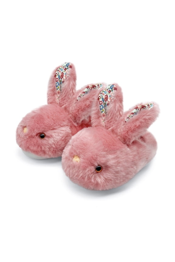 Toddler Kids Boys Slippers Winter Cute Rabbit Fuzzy Shoes Unisex Cozy Indoor Outdoor Soft Warm Plush Slippers Comfortable Footwears Us Size:6