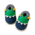 thumbnail image 1 of WZEIIOT Toddler Kids Girls Slippers Winter Warm Soft Comfy Shoes Unisex Fun Cartoon Dinosaur Design Cute Fuzzy Footwears For For Little To Medium Boys Girls Us Size:11.5, 1 of 7