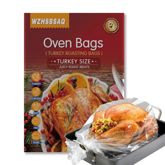 WZHSBSAQ 10xLarge Oven Bags Turkey Size, Cooking RoastingBags Large Size(22x24Inch) Meat Roasting Safe forTurkey Meat Fish and Vegetables