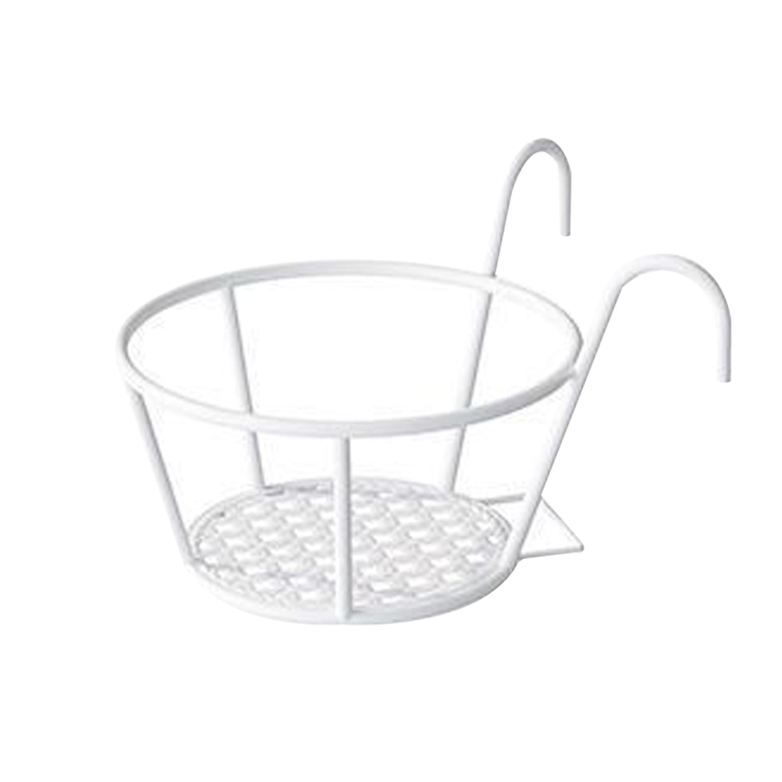 WZHXIN Command Hooks,Iron Art Hanging Baskets Flower Pot Over The Rail