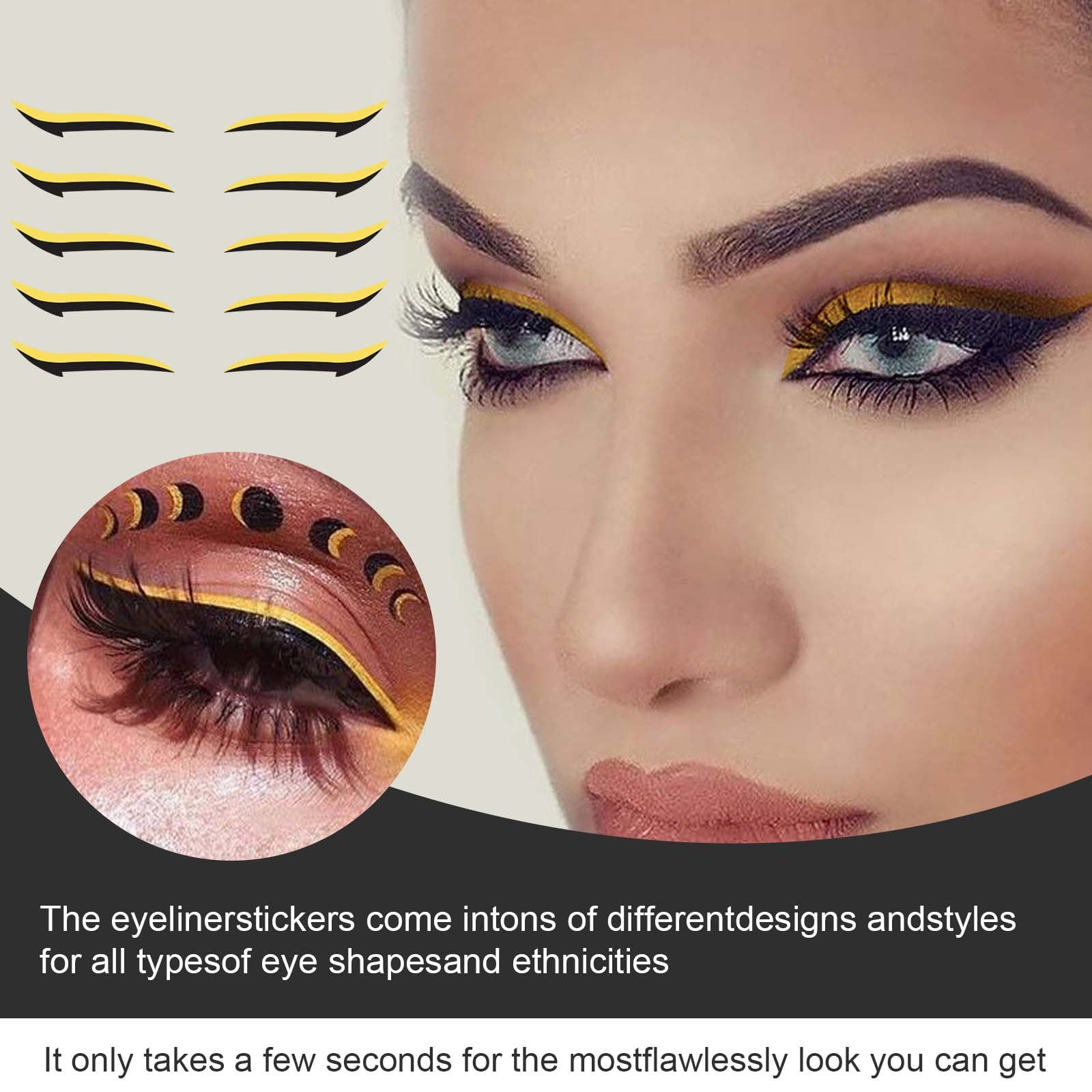 WZHXIN Command Hooks,Reusable Eyelid Makeup Stickers instant Outline