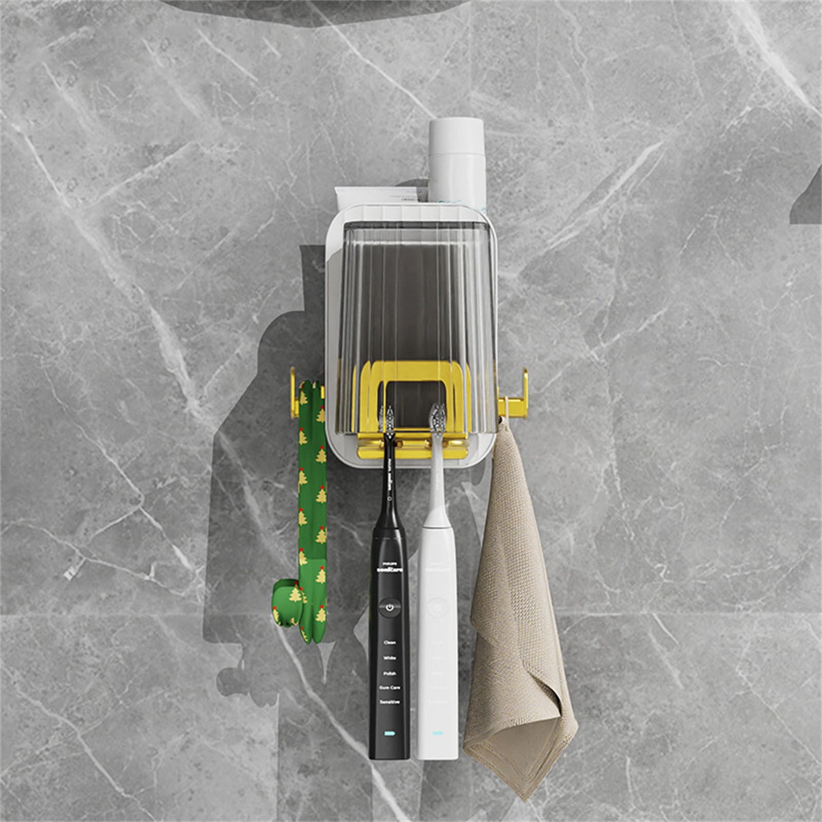 WZHXIN Command Hooks,Stickon toothbrush Frame Non Punching Rinse Cup