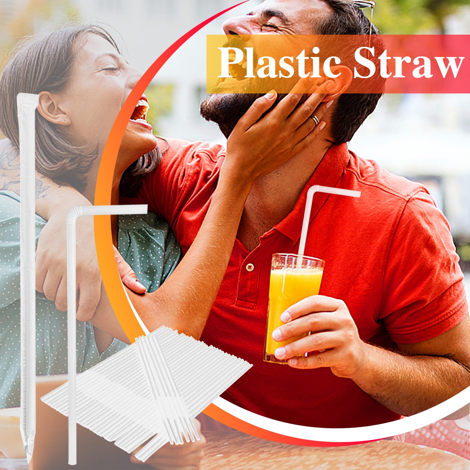 WZHXIN Disposables,Disposable Plastic Straws Bent Diy Straws Milk Tea