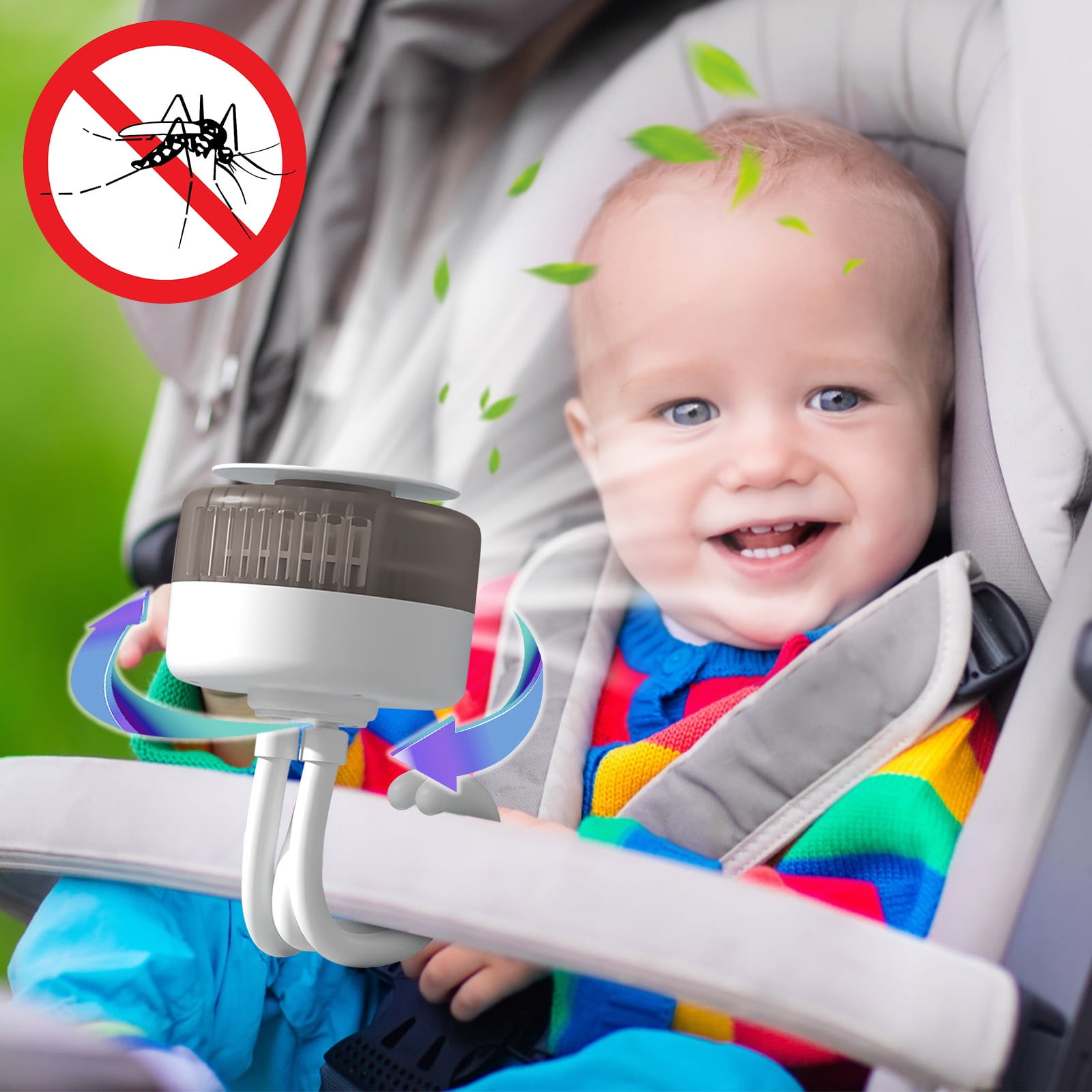WZHXIN Fans,Baby Stroller Fans MultiFunctional Portable Usb Plant