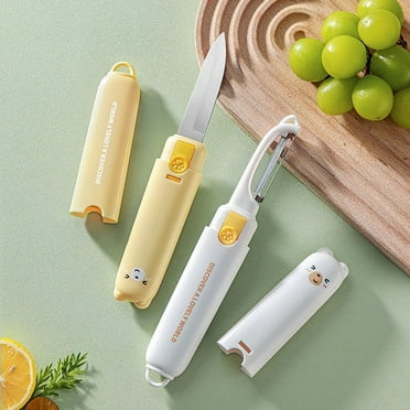 WZHXIN Kitchen Utensils Clearance,Ceramic Paring Knife Pocket Knife Folding Knife Super Sharp Blade 2.3 inch Fruit Peeling Vegetable Cutting Easy-to-Carry,Kitchen Supplies