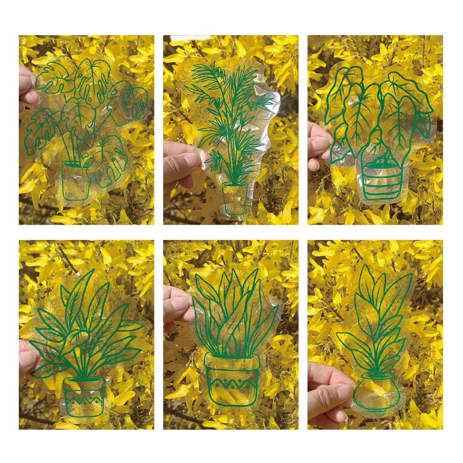 WZHXIN Stickers,Sunshine Catcher Window Sticker Adhesive Free Pvc