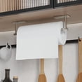thumbnail image 1 of RUACQ Paper Towel Holder Under Cabinet, Self-Adhesive or Wall Mounted SUS304 Stainless Steel for Kitchen Bathroom, Silver, 1 of 6