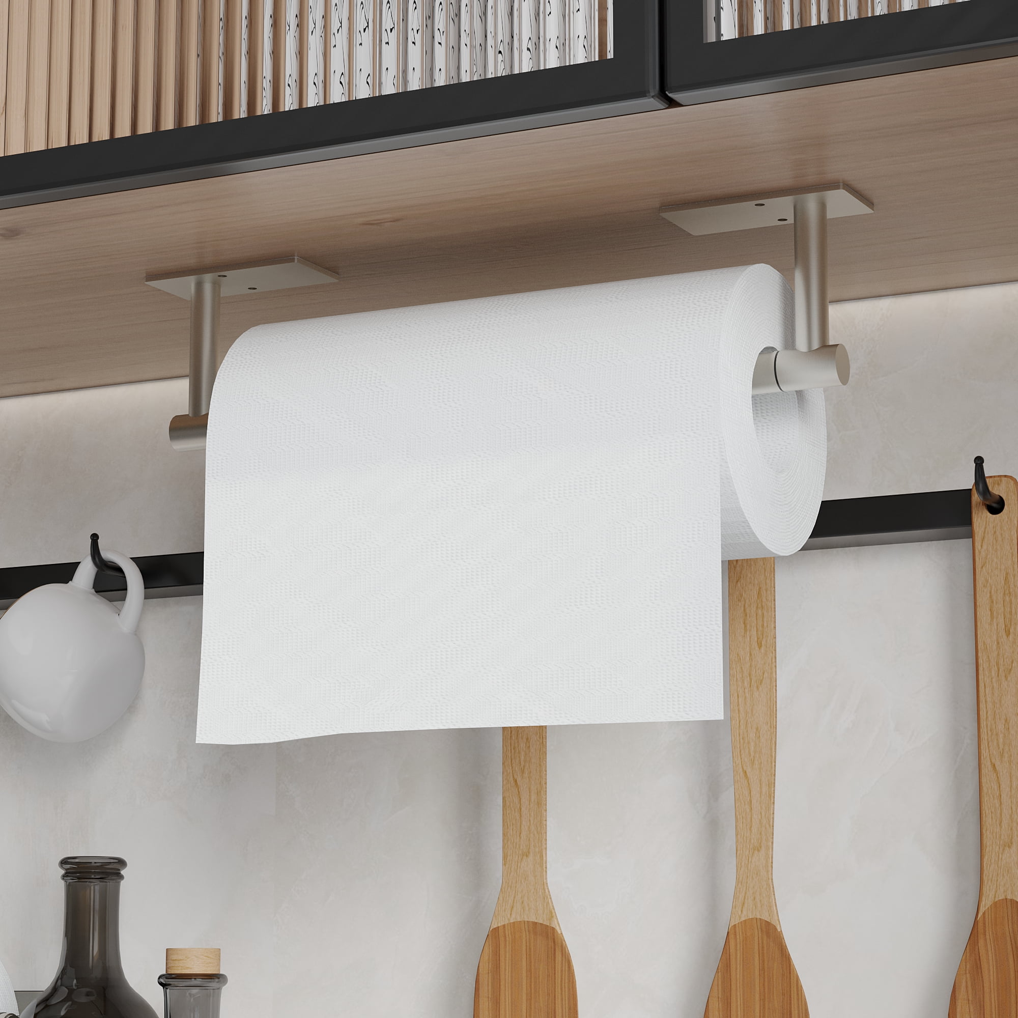 Paper Towel Holder - Under Cabinet or Wall Mount