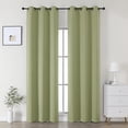 thumbnail image 1 of OVZME Kalme 2 Panels Sage Green Grommet Blackout Curtains 84 inch Length, Thermal Insulated Room Darkening Curtain Drapes for Living Room Bedroom, Each W40 x L84 inch, Sage Green, 1 of 9