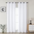 thumbnail image 1 of OVZME Kalme 2 Panels Pure White Grommet Blackout Curtains 84 inch Length, Thermal Insulated Room Darkening Curtain Drapes for Living Room Bedroom, Each W40 x L84 inch, Pure White, 1 of 8