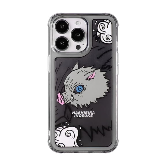 WZOOP Customizable Slayer Phone Case for iPhone 16 Pro/Pro Max/Plus - Anime Demon Characters Design (Hashibira Inosuke) - Soft TPU Frame Cover