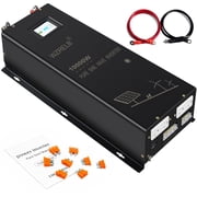 WZRELB 10000W 24V Pure Sine Wave Inverter,24 Volt DC to AC 120V 240V Split Phase Power Inverter,2*AC Hardwire Terminal,20KW Surge,High Efficiency up to 91.6% with LCD Display