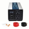 thumbnail image 1 of WZRELB 1200W Pure Sine Wave Inverter 24V DC to 110V 120V AC Power Converter with LED Display, Off-Grid Portable Power Inverter with 2 AC Outlets for Home, RV, Truck, Camping, 1 of 6