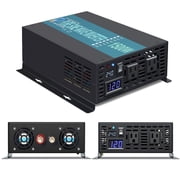 WZRELB 24V DC to 120V Pure Sine Wave Inverter 1500W Car PowerTruck RV Motorhome Solar System Battery Generator 3000W Surge