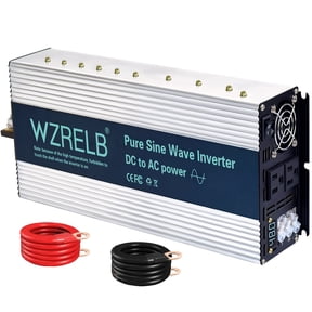 WZRELB 4000W Pure Sine Wave Inverter 48V DC to 110V 120V AC Power Converter with LED Display, Hardwire Terminal,Off-Grid Portable Power Inverter with Dual AC Outlets for Home, RV, Truck, Camping