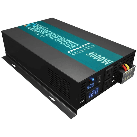 WZRELB Reliable 3000w Pure Sine Wave Solar Power Inverter 48v 110-120v 60hz With LED Display (Black) Solar System (RBP-3000S-LEDblack)