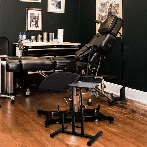 WZTO Arm Rest for Tattooing Tattooing Desk Workbench with Arm Rest Black Tattooing Table Station Heavy Duty Tattooing Furniture Equipment for Clinics fine